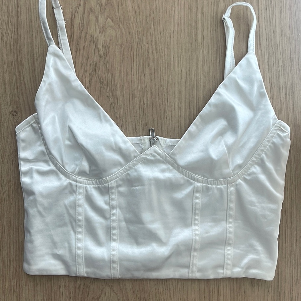 White corset top